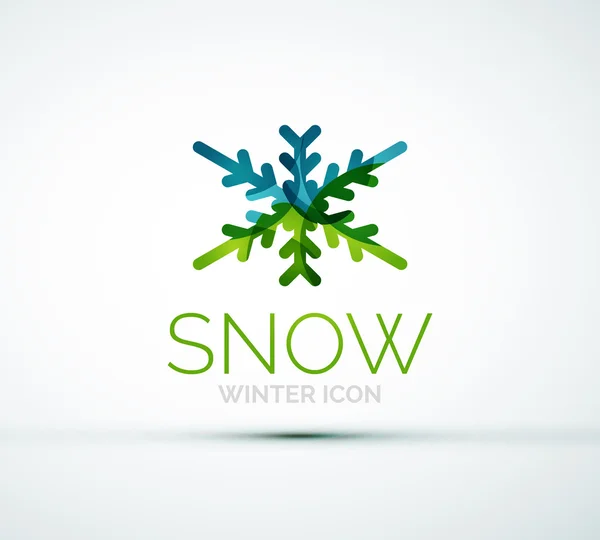 Natale fiocco di neve azienda logo design — Vettoriale Stock