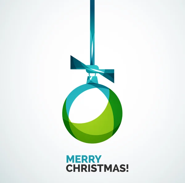 Merry Christmas card - abstracte ball, bauble — Stockvector