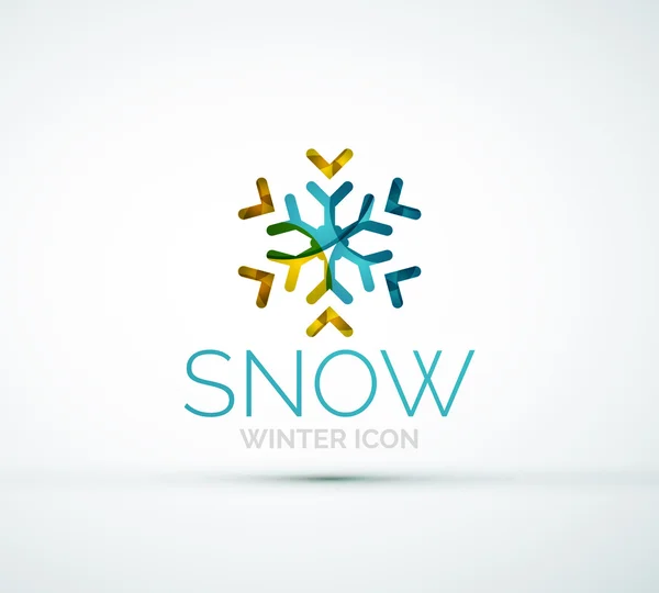 Kerstmis sneeuwvlok bedrijf logo ontwerp — Stockvector