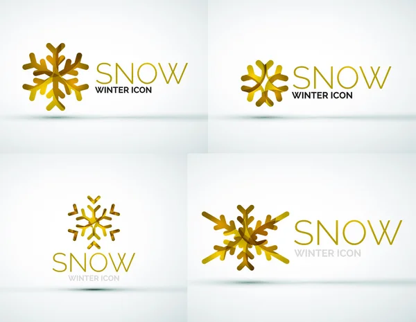 Navidad copo de nieve diseño del logotipo de la empresa — Archivo Imágenes Vectoriales