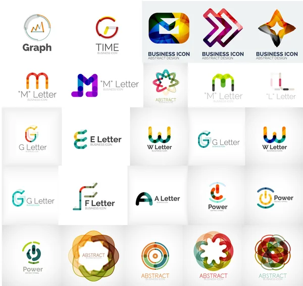 Coleção de logotipos universais abstratos — Vetor de Stock