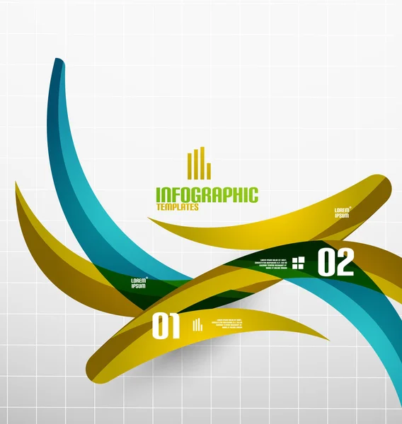 Moderne Frischwelle Business-Infografiken — Stockvektor