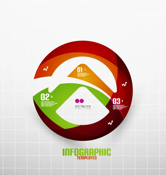 Modernas infografías de negocios de olas frescas — Vector de stock