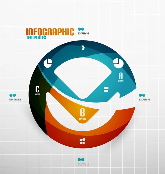 Modernas infografías de negocios de olas frescas — Vector de stock