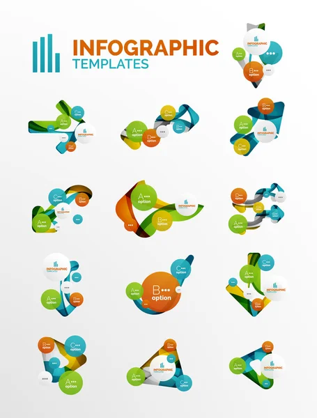 Conjunto de infografías empresariales modernas — Archivo Imágenes Vectoriales