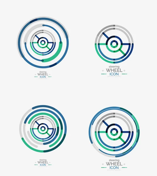 Icono del volante del coche — Vector de stock