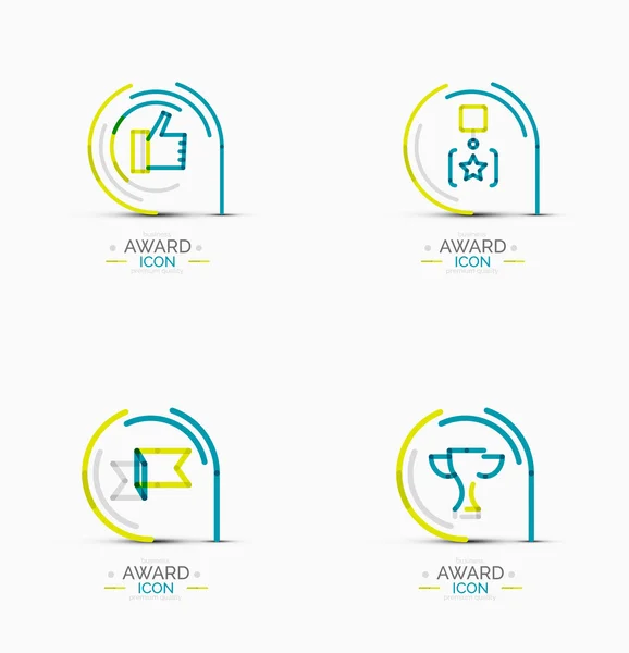 Conjunto de ícones de premiação, coleção Logo —  Vetores de Stock