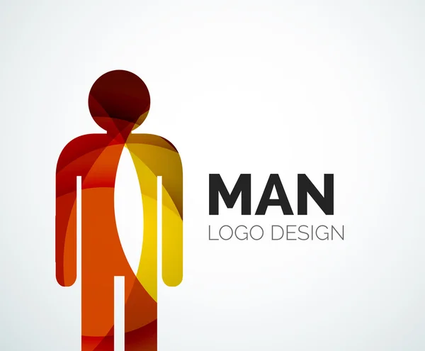 Absztrakt logo - ember ikon — Stock Vector