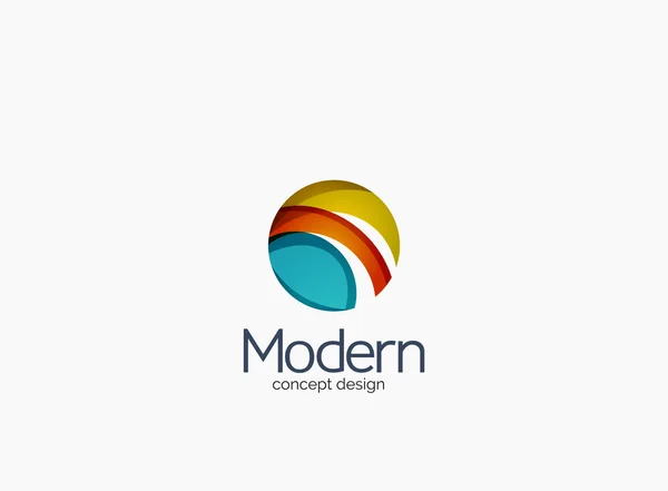Logo de l'entreprise cirlce moderne, design brillant propre — Image vectorielle