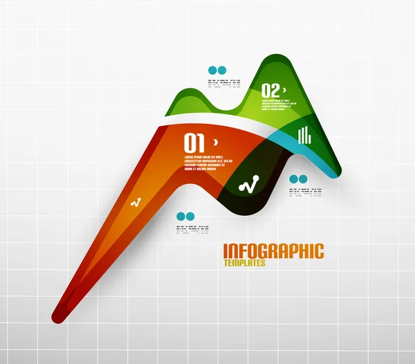 Infografica moderna di affari di onda fresca — Vettoriale Stock