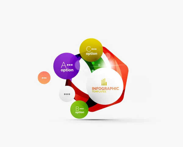 Tata letak bisnis infografis langkah abstrak - Stok Vektor