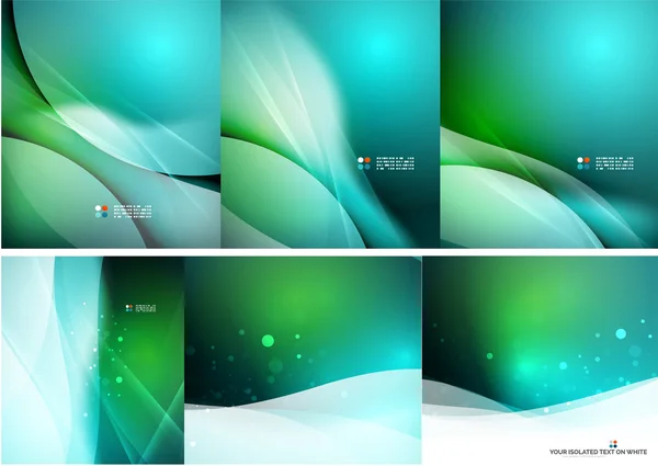 Set of abstract shining backgrounds — Stock Vector