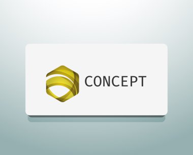 Soyut logo tasarımı, dalga şekli altıgen