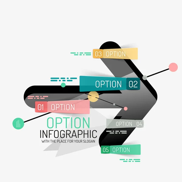 Minimal line design office web infographics — Stock Vector