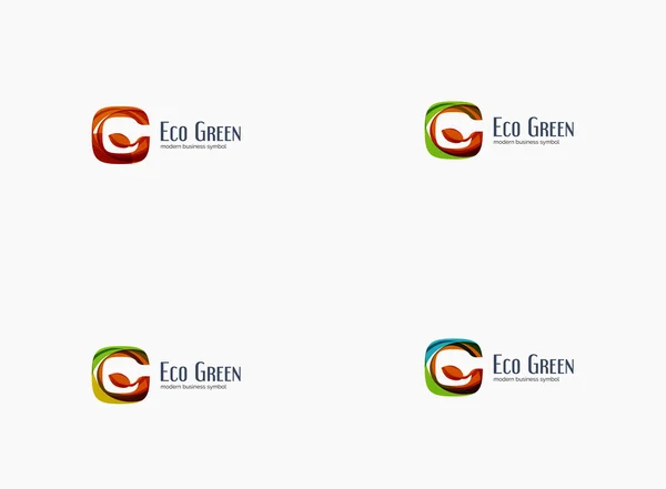 Modern company logo, clean glossy design — Stock Vector
