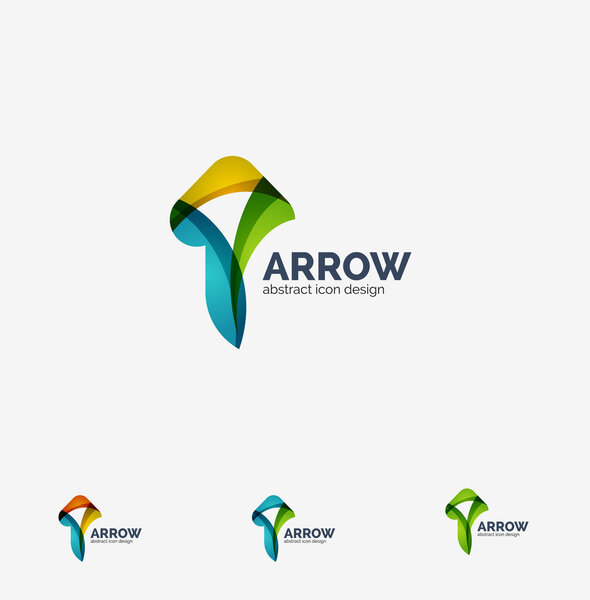 Clean moden wave design logo
