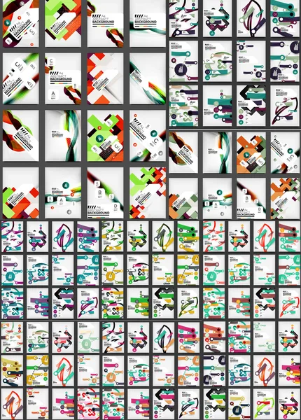 Mega collection de 100 milieux d'affaires — Image vectorielle