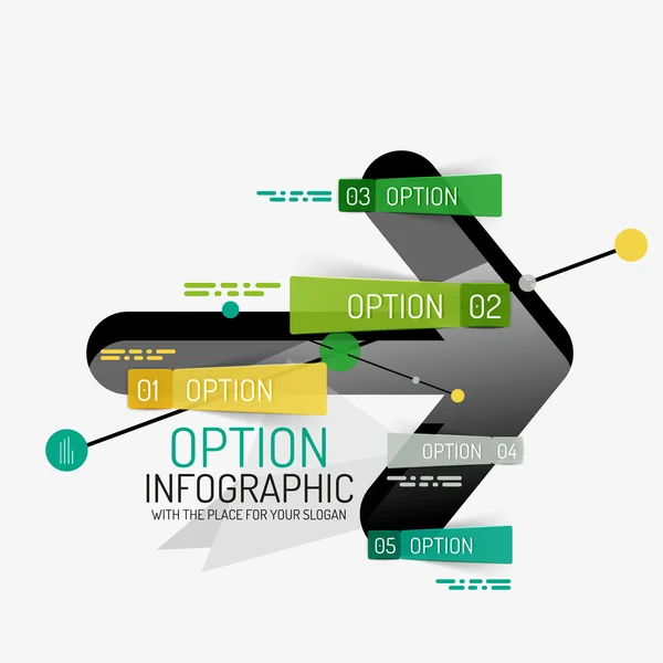 Minimale Linie Design Büro Web-Infografik — Stockvektor