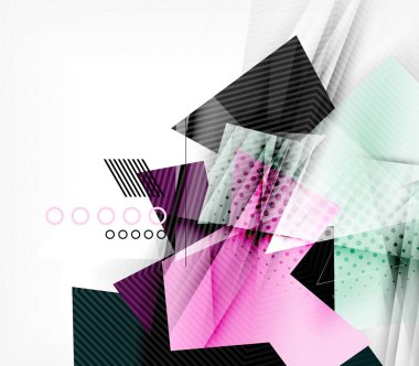 Renkli üçgenler, sıradışı arka plan