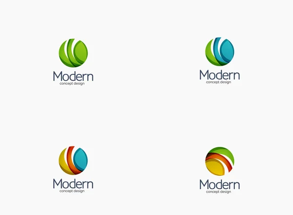Logotipo moderno da empresa cirlce, design limpo e brilhante — Vetor de Stock