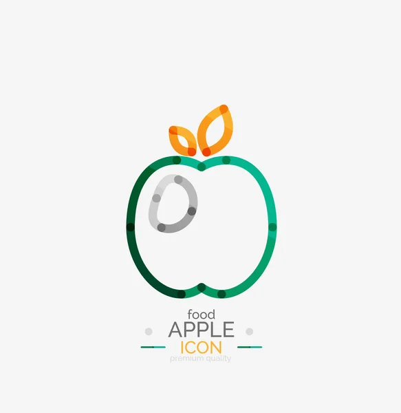 Concepto de logotipo de Apple, sello — Vector de stock