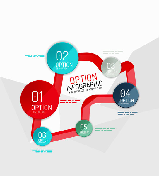 Colorful fresh sticker infographics