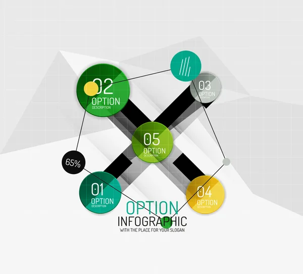 Infográficos geométricos de negócios abstratos modernos — Vetor de Stock