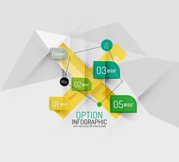 Moderne abstrakt forretningsgeometrisk infografi – stockvektor