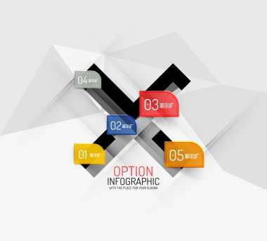 modern iş geometrik infographics