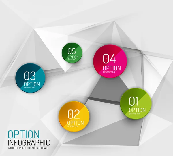 Modelo de infográficos abstratos de negócios frescos vetoriais — Vetor de Stock