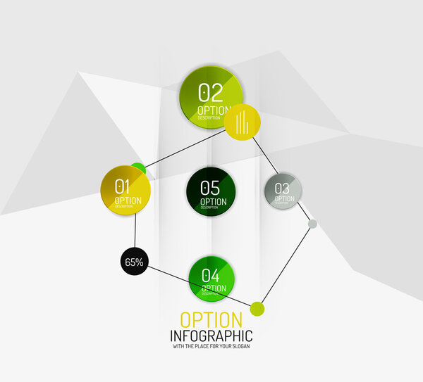 Modern abstract business geometric infographics