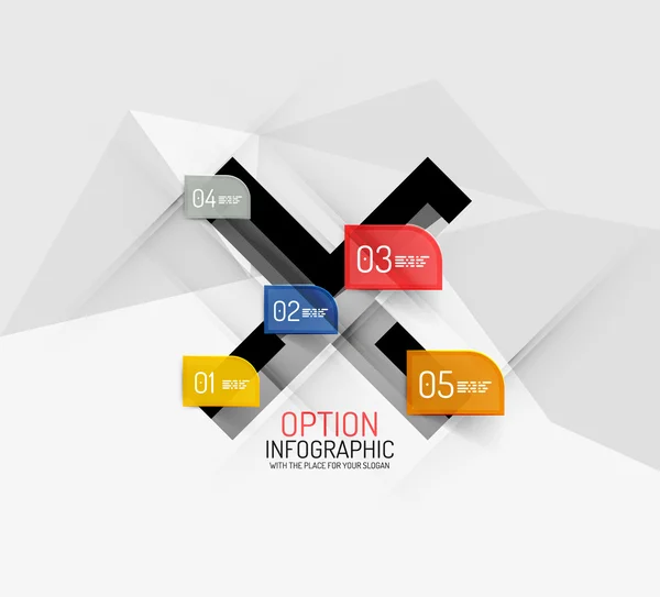 Moderna abstrakta business geometriska infographics — Stock vektor