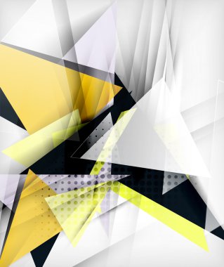 Renkli üçgenler, sıradışı arka plan