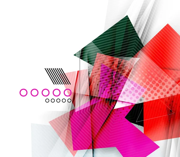Barva trojúhelníků, neobvyklé pozadí abstraktní — Stockový vektor