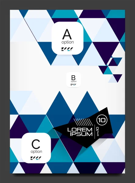 Flyer moderne abstrait - modèle de brochure — Image vectorielle