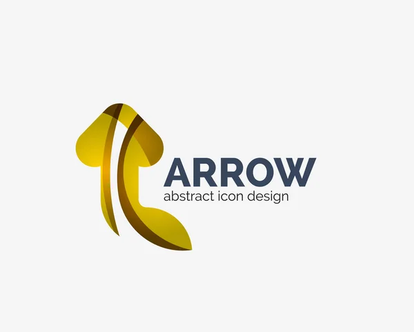 Czysty moden fala projekt logo arrow — Wektor stockowy