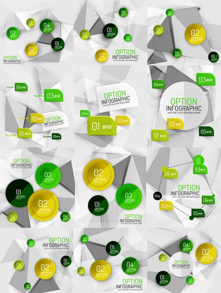 Zestaw szablonów infografiki streszczenie wektor biznes — Wektor stockowy