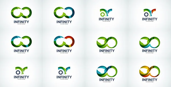 Infinity company logo icon set — Stock Vector