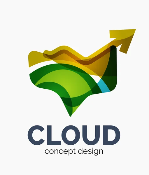 Modern cloud logo — Stock Vector