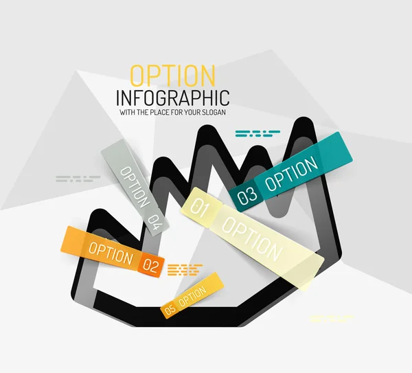 Infografica geometrica moderna astratta di affari — Vettoriale Stock