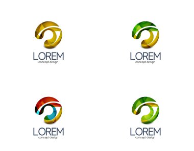 Daire iş logo, hedef, konum kavramı