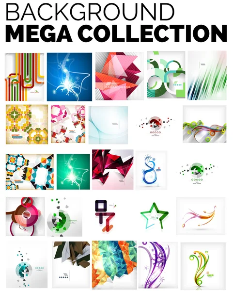Mega collection de milieux d'affaires vague d'entreprises — Image vectorielle