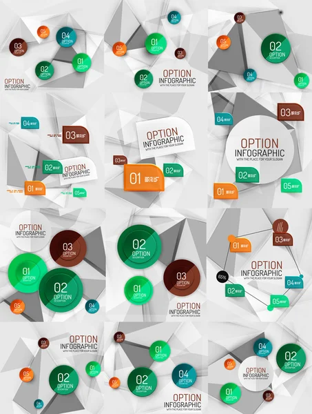 Zestaw szablonów infografiki streszczenie wektor biznes — Wektor stockowy