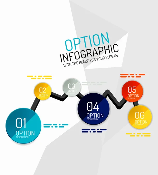 Infographie autocollant frais coloré — Image vectorielle