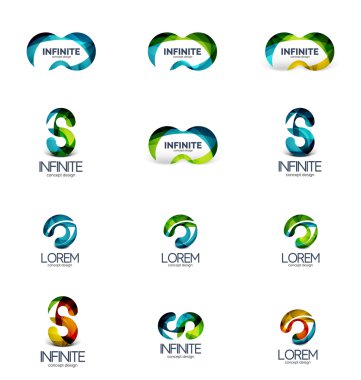 Sonsuzluk ve döngü şirket logoları kümesi