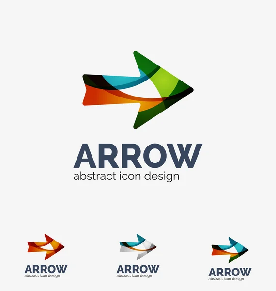 Czysty moden fala projekt logo arrow — Wektor stockowy