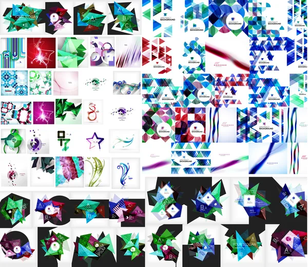 Méga collection universelle de milieux web abstraits — Image vectorielle