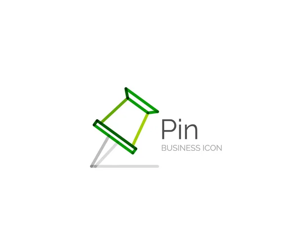 Linha de design mínimo logotipo pin — Vetor de Stock