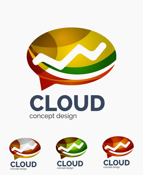 Modern cloud logo set — Stock Vector