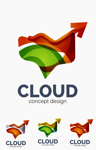 Σύγχρονη σύννεφο λογότυπο που — Διανυσματικό Αρχείο